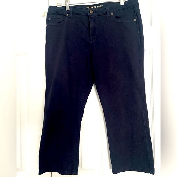Michael Kors women’s blue capri with rivets at the side of pockets size 8​​​ - Picture 1 of 8